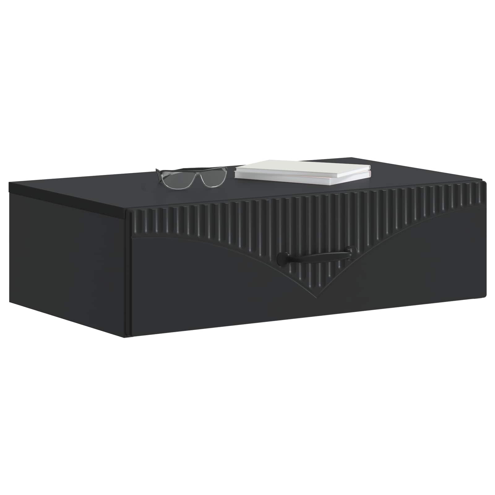 Wandmontierter Beistelltisch Schwarz 59 x 34,5 x 17 cm