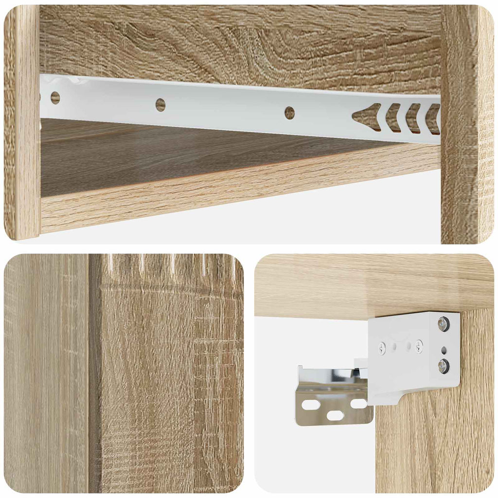 Wandmontierter Beistelltisch Sonoma-Eiche 59 x 34,5 x 17 cm