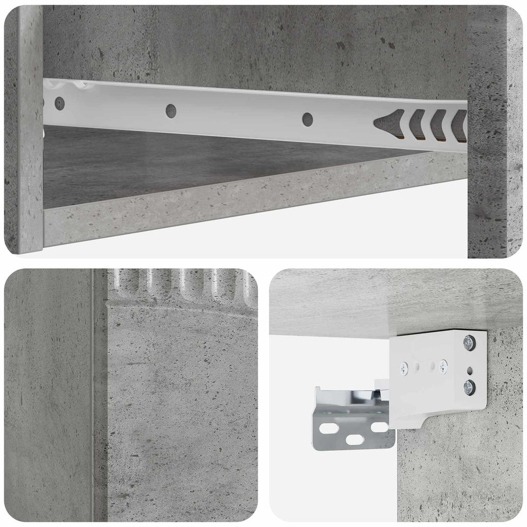 Wandmontierter Beistelltisch Betongrau 59 x 34,5 x 17 cm