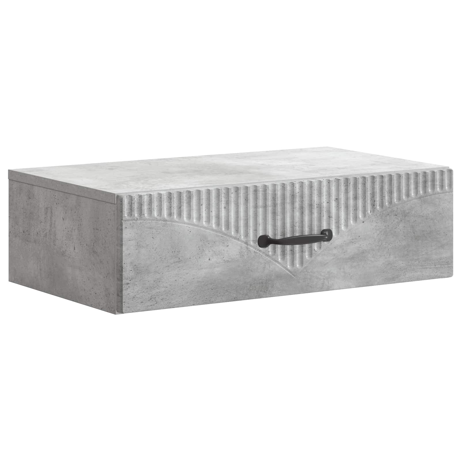 Wandmontierter Beistelltisch Betongrau 59 x 34,5 x 17 cm