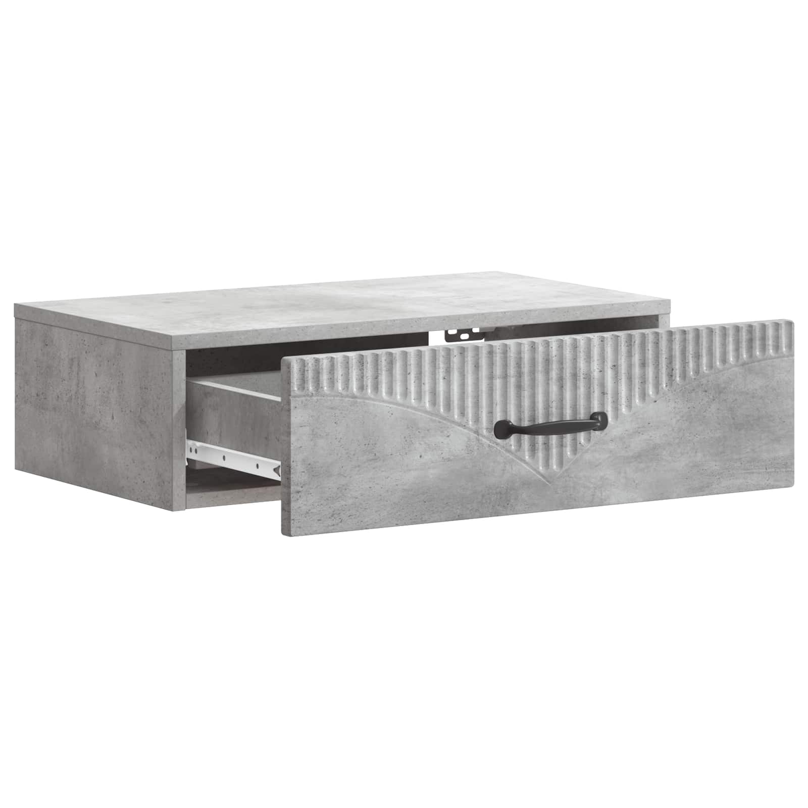 Wandmontierter Beistelltisch Betongrau 59 x 34,5 x 17 cm