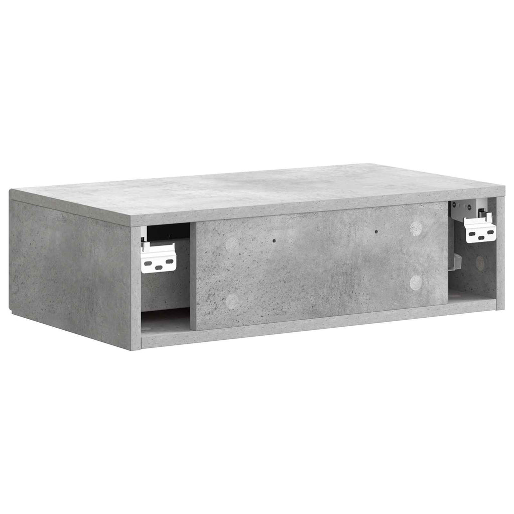 Wandmontierter Beistelltisch Betongrau 59 x 34,5 x 17 cm