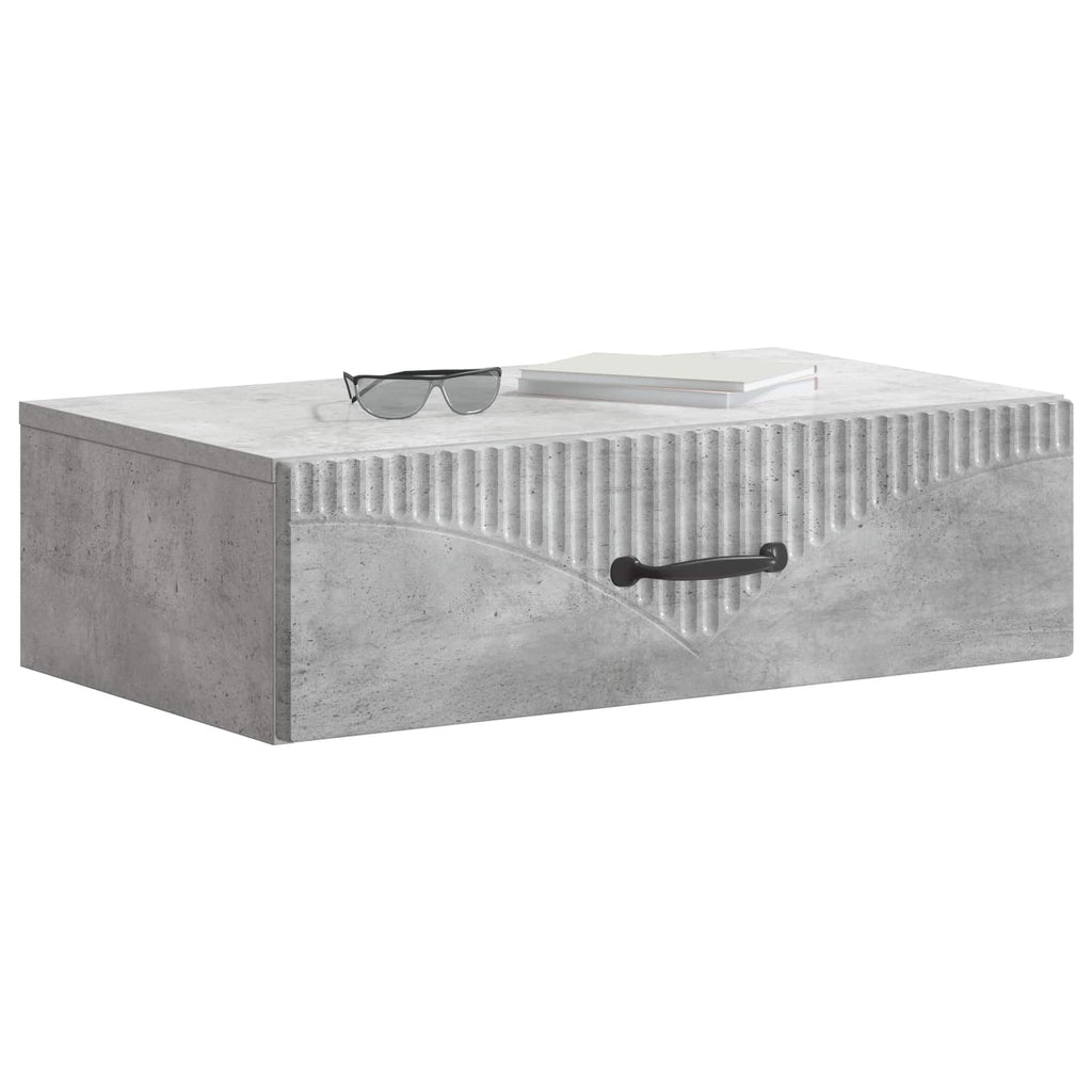 Wandmontierter Beistelltisch Betongrau 59 x 34,5 x 17 cm