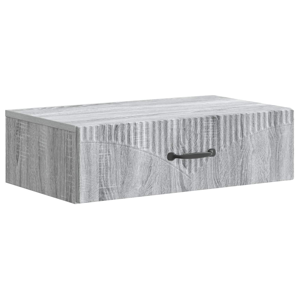 Wandmontierter Beistelltisch Graues Sonoma 59 x 34,5 x 17 cm