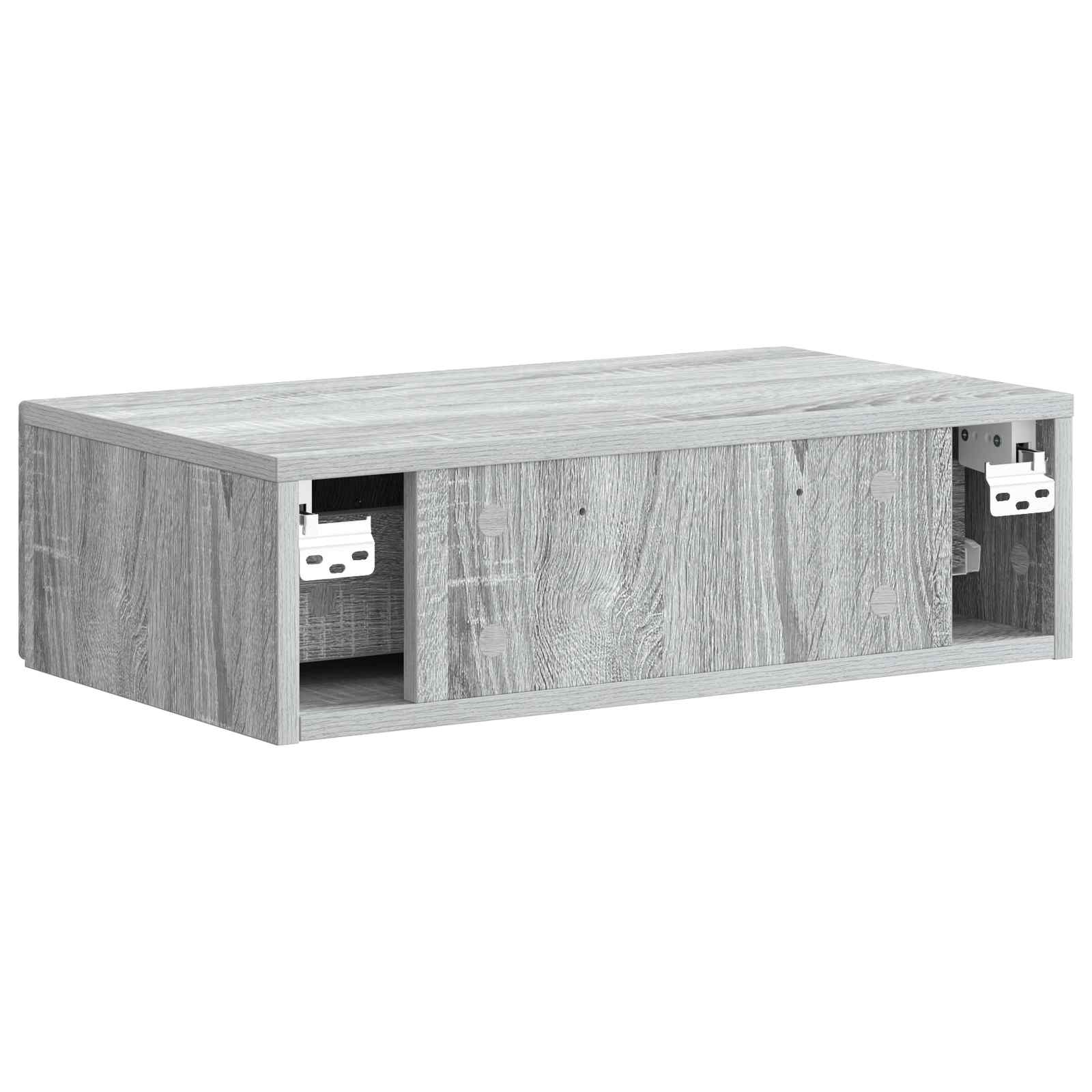 Wandmontierter Beistelltisch Graues Sonoma 59 x 34,5 x 17 cm