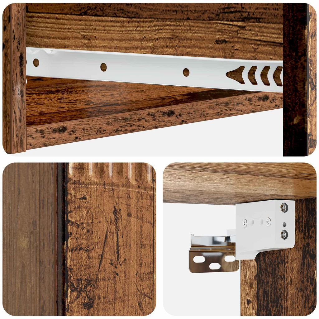 Wandmontierter Beistelltisch Altholz 59 x 34,5 x 17 cm