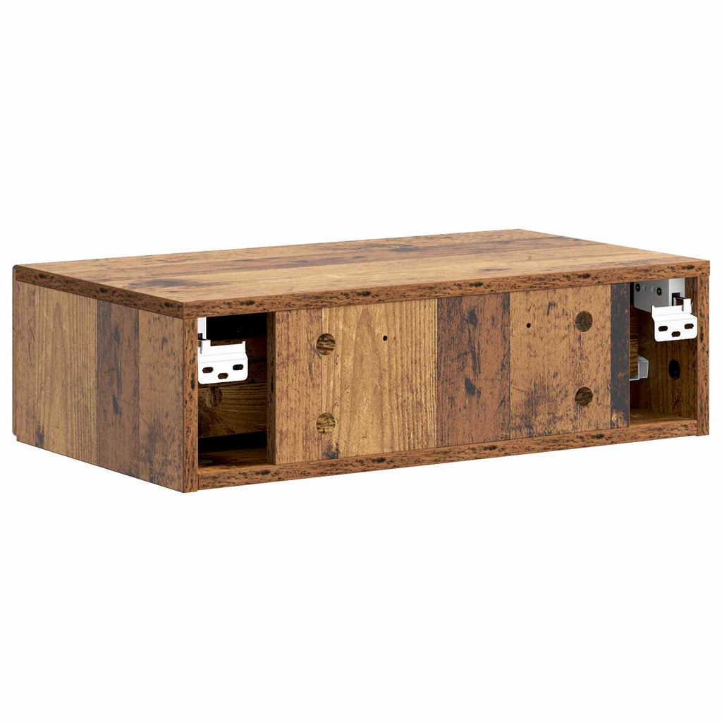 Wandmontierter Beistelltisch Altholz 59 x 34,5 x 17 cm