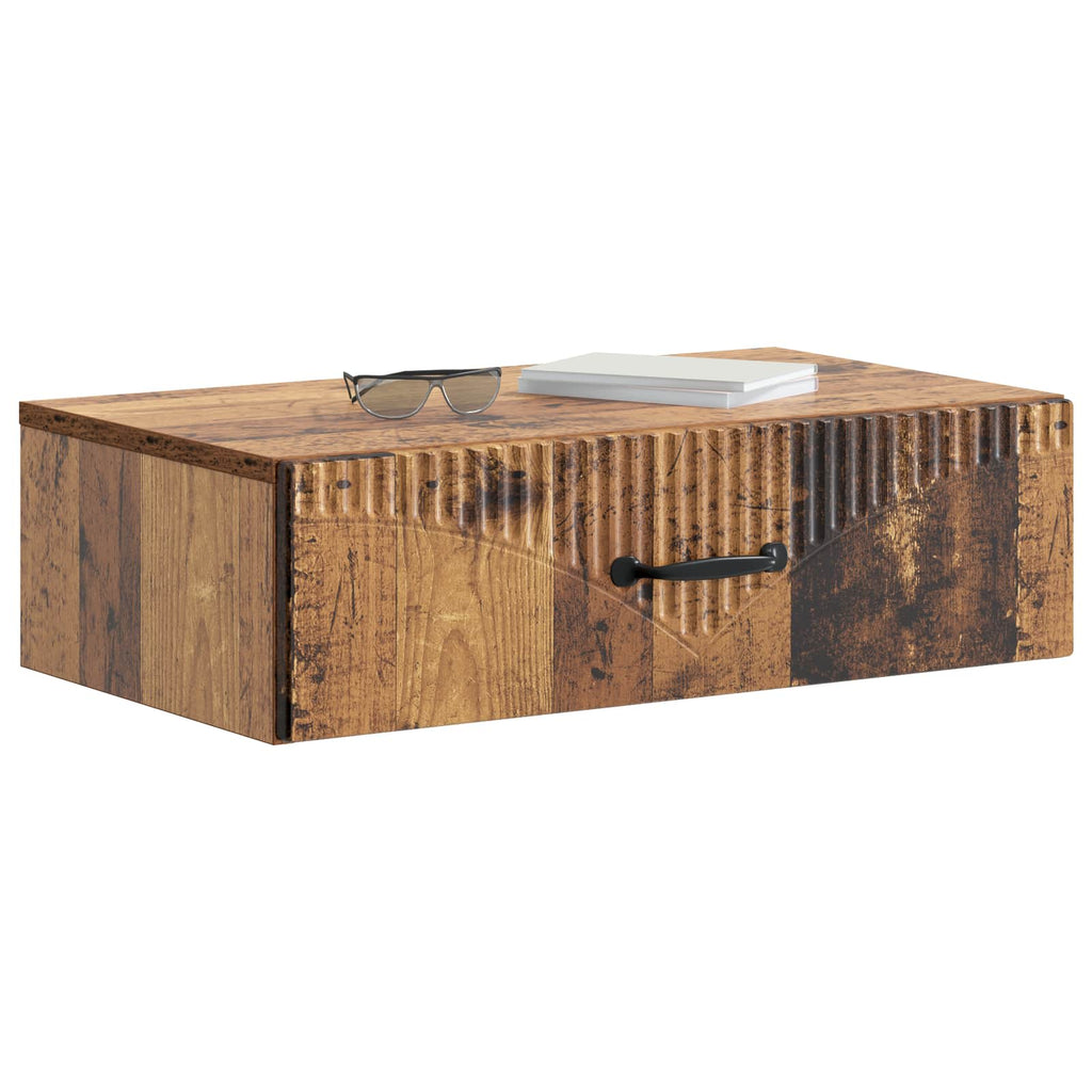 Wandmontierter Beistelltisch Altholz 59 x 34,5 x 17 cm