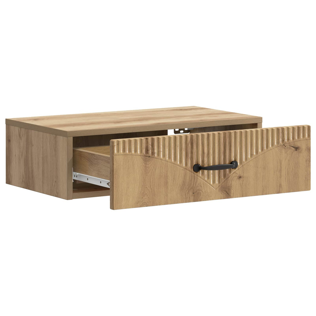 Wandmontierter Beistelltisch Artisan-Eiche 59 x 34,5 x 17 cm