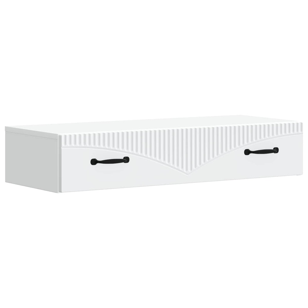 Wandmontierter Beistelltisch Weiß 87,5 x 34,5 x 17 cm