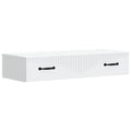 Wandmontierter Beistelltisch Weiß 87,5 x 34,5 x 17 cm