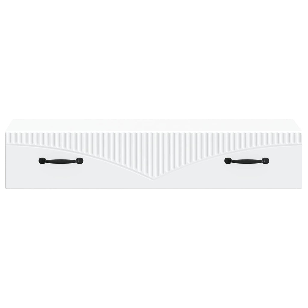 Wandmontierter Beistelltisch Weiß 87,5 x 34,5 x 17 cm