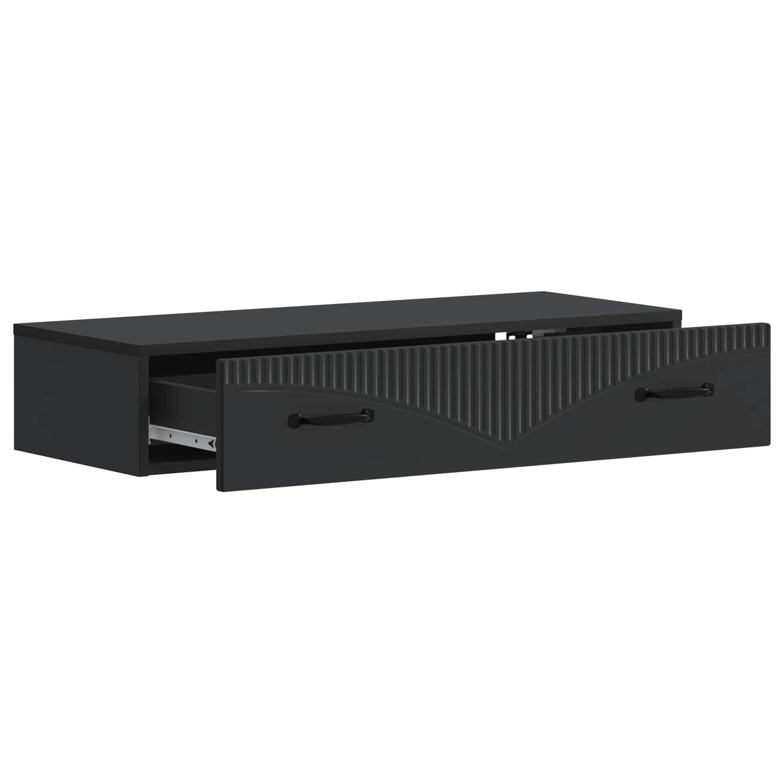 Wandmontierter Beistelltisch Schwarz 87,5 x 34,5 x 17 cm
