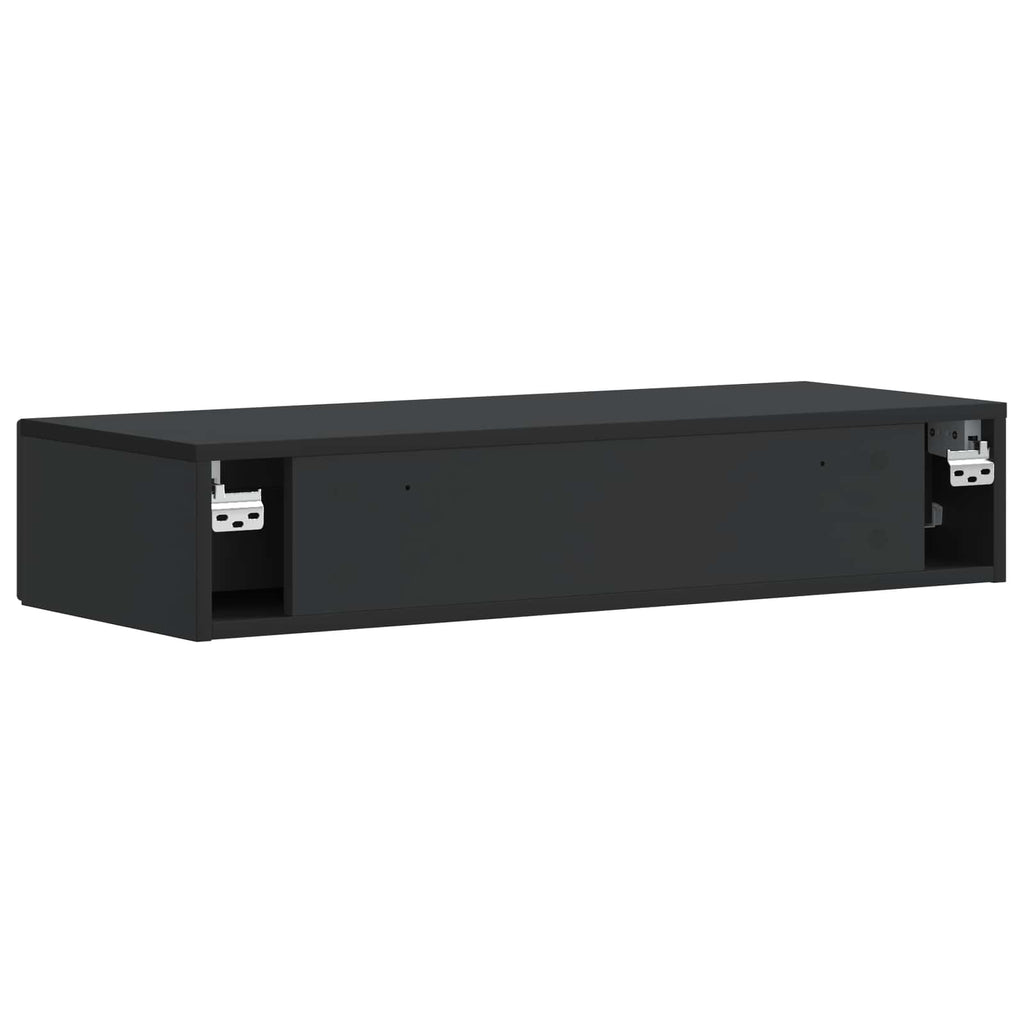 Wandmontierter Beistelltisch Schwarz 87,5 x 34,5 x 17 cm