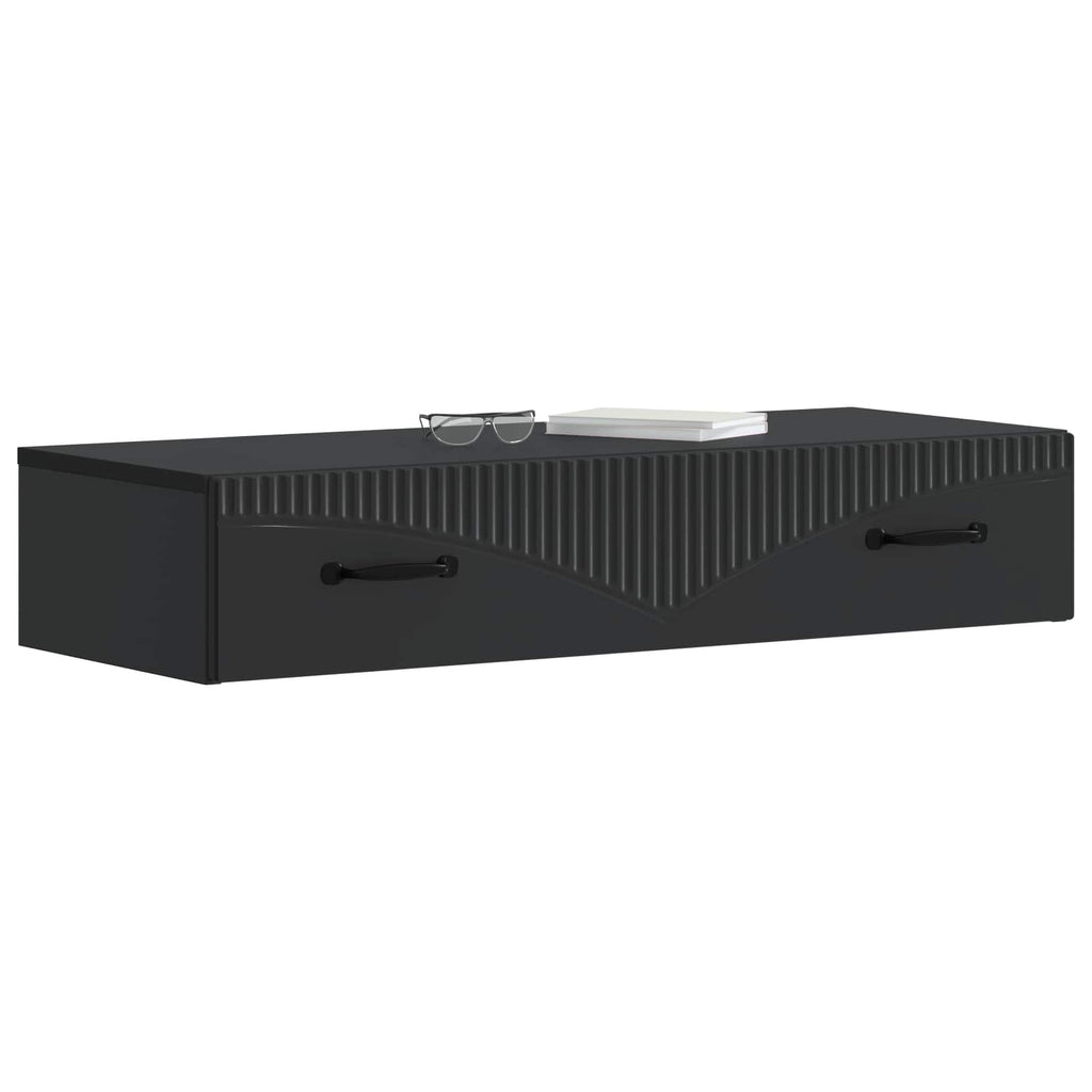 Wandmontierter Beistelltisch Schwarz 87,5 x 34,5 x 17 cm
