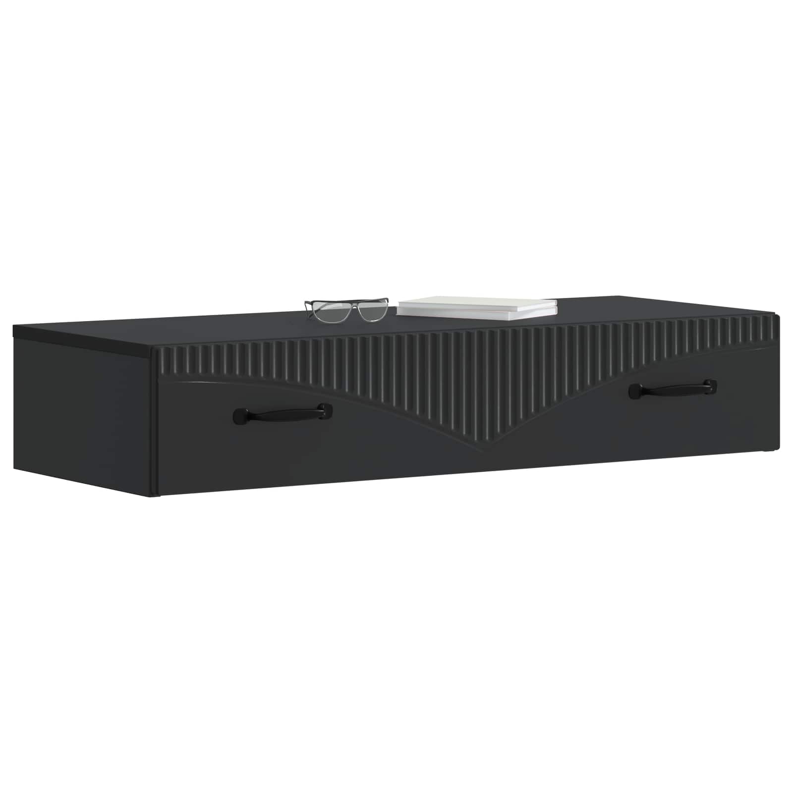 Wandmontierter Beistelltisch Schwarz 87,5 x 34,5 x 17 cm