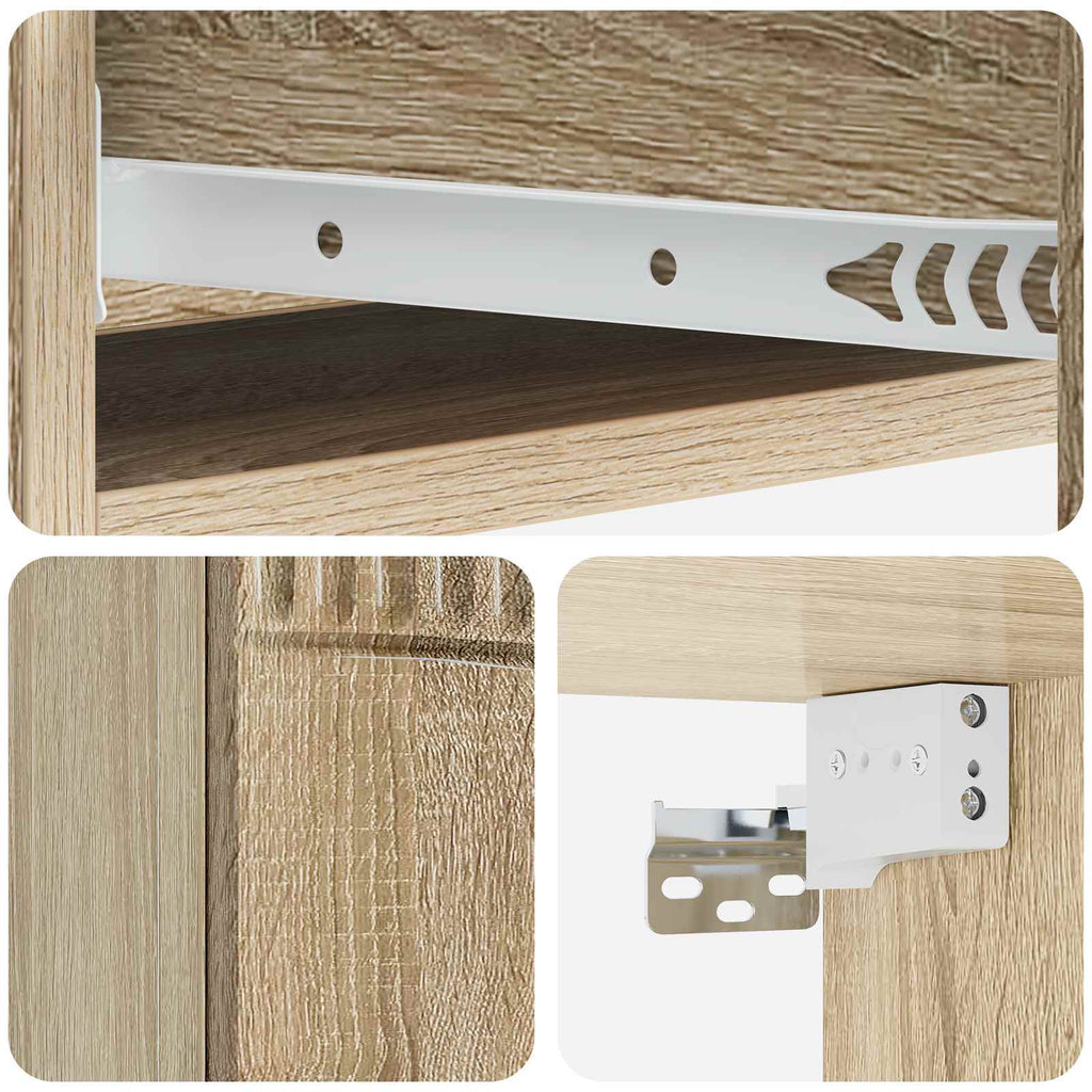 Wandmontierter Beistelltisch Sonoma-Eiche 87,5 x 34,5 x 17 cm
