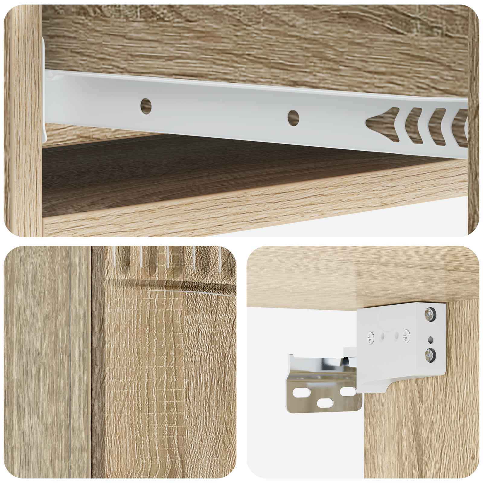 Wandmontierter Beistelltisch Sonoma-Eiche 87,5 x 34,5 x 17 cm