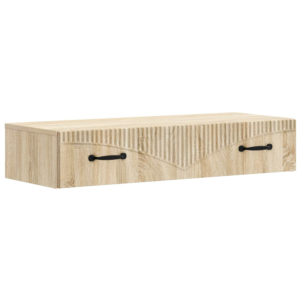 Wandmontierter Beistelltisch Sonoma-Eiche 87,5 x 34,5 x 17 cm