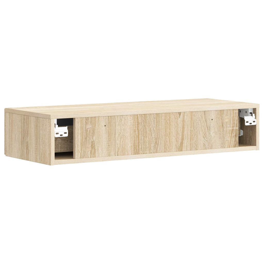 Wandmontierter Beistelltisch Sonoma-Eiche 87,5 x 34,5 x 17 cm