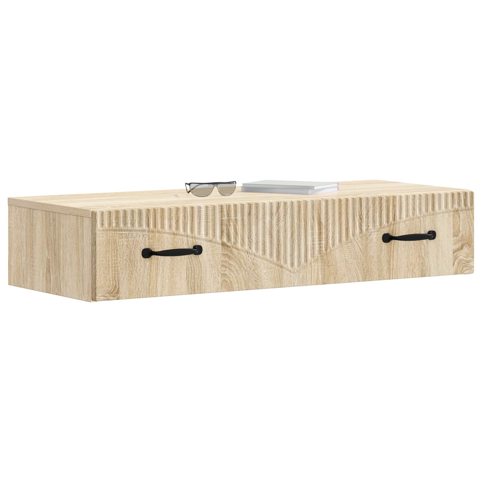 Wandmontierter Beistelltisch Sonoma-Eiche 87,5 x 34,5 x 17 cm