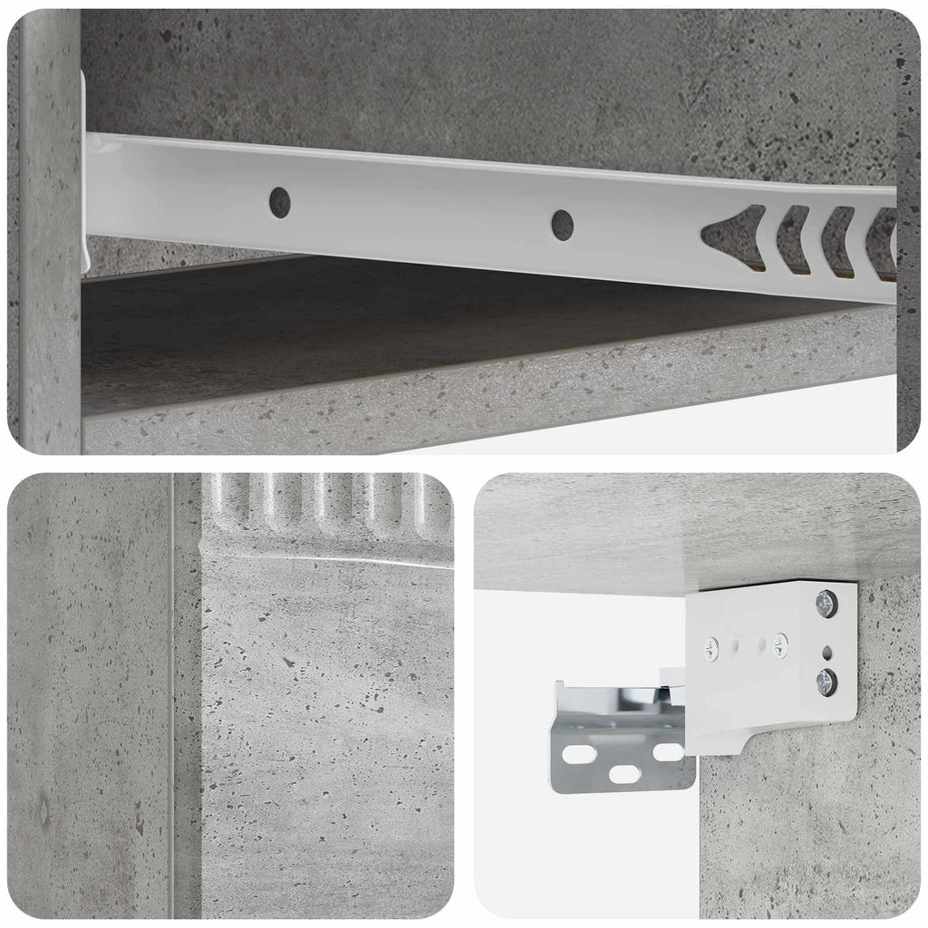 Wandmontierter Beistelltisch Betongrau 87,5 x 34,5 x 17 cm
