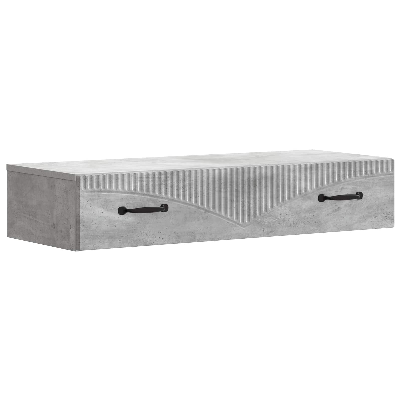 Wandmontierter Beistelltisch Betongrau 87,5 x 34,5 x 17 cm