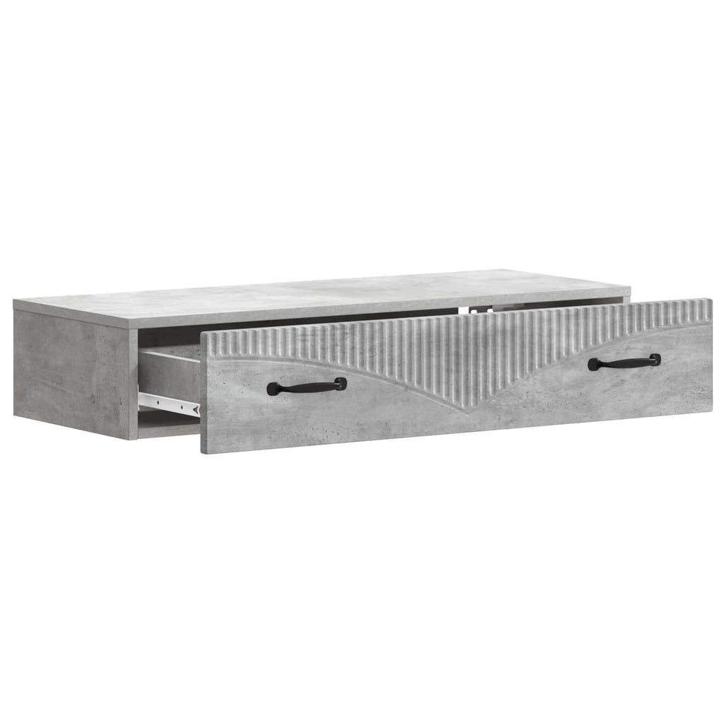 Wandmontierter Beistelltisch Betongrau 87,5 x 34,5 x 17 cm