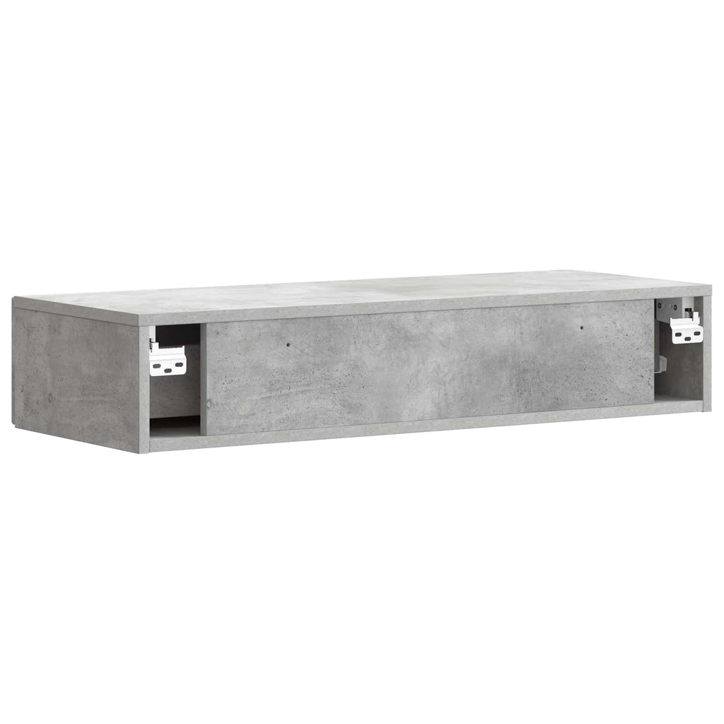 Wandmontierter Beistelltisch Betongrau 87,5 x 34,5 x 17 cm