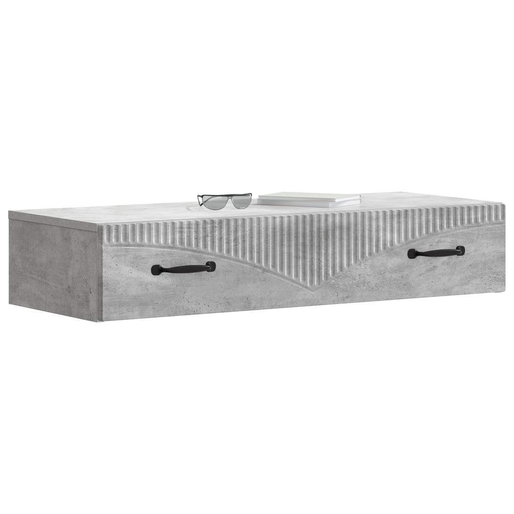 Wandmontierter Beistelltisch Betongrau 87,5 x 34,5 x 17 cm