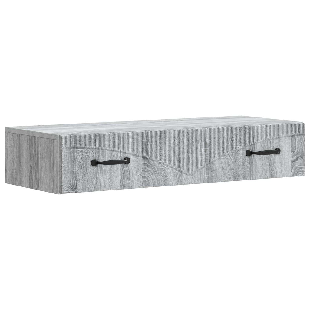 Wandmontierter Beistelltisch Graues Sonoma 87,5 x 34,5 x 17 cm