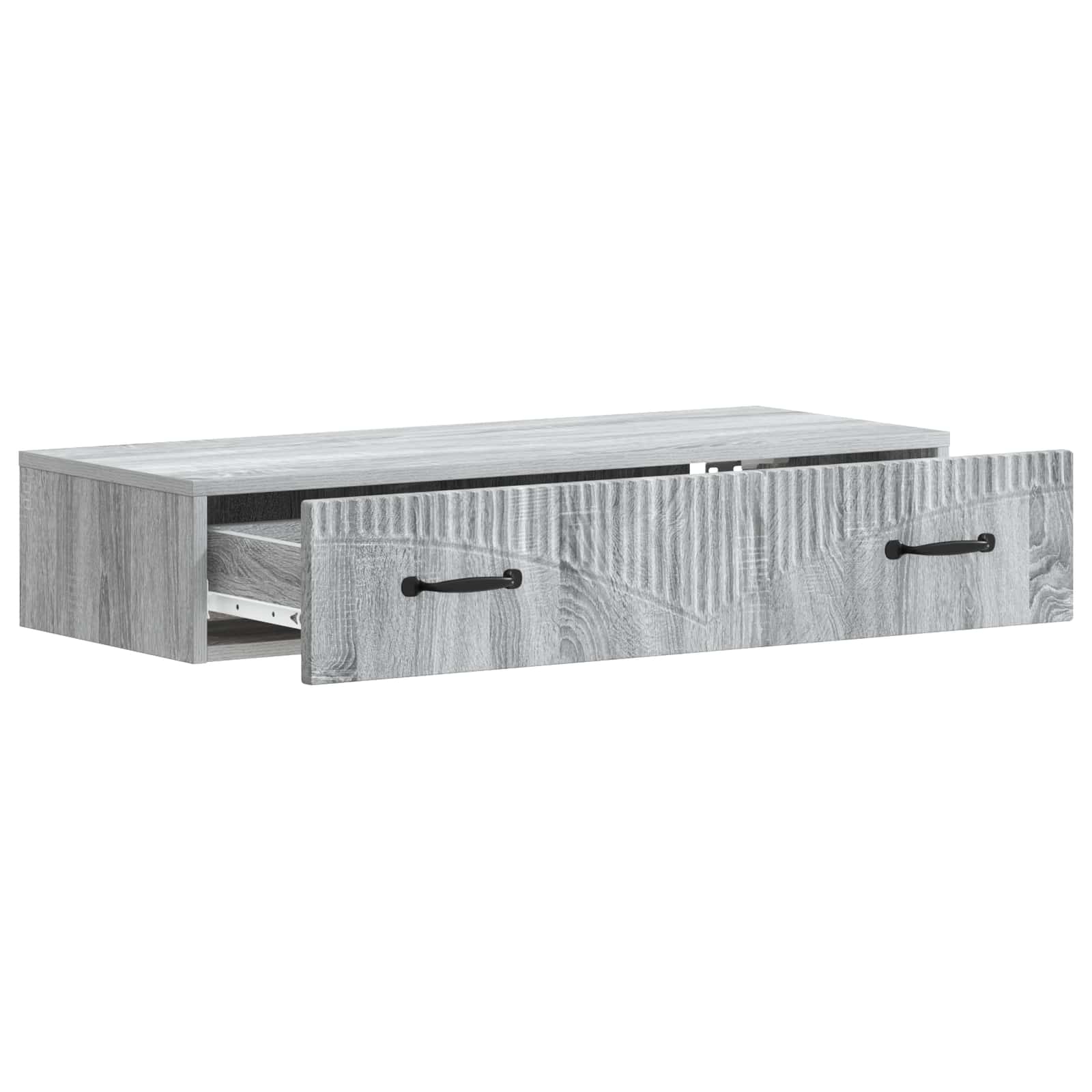 Wandmontierter Beistelltisch Graues Sonoma 87,5 x 34,5 x 17 cm