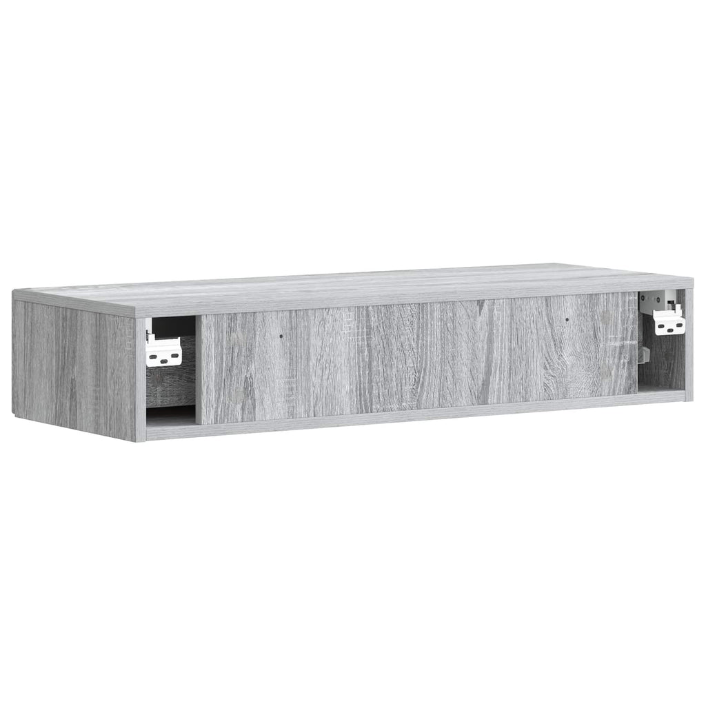 Wandmontierter Beistelltisch Graues Sonoma 87,5 x 34,5 x 17 cm