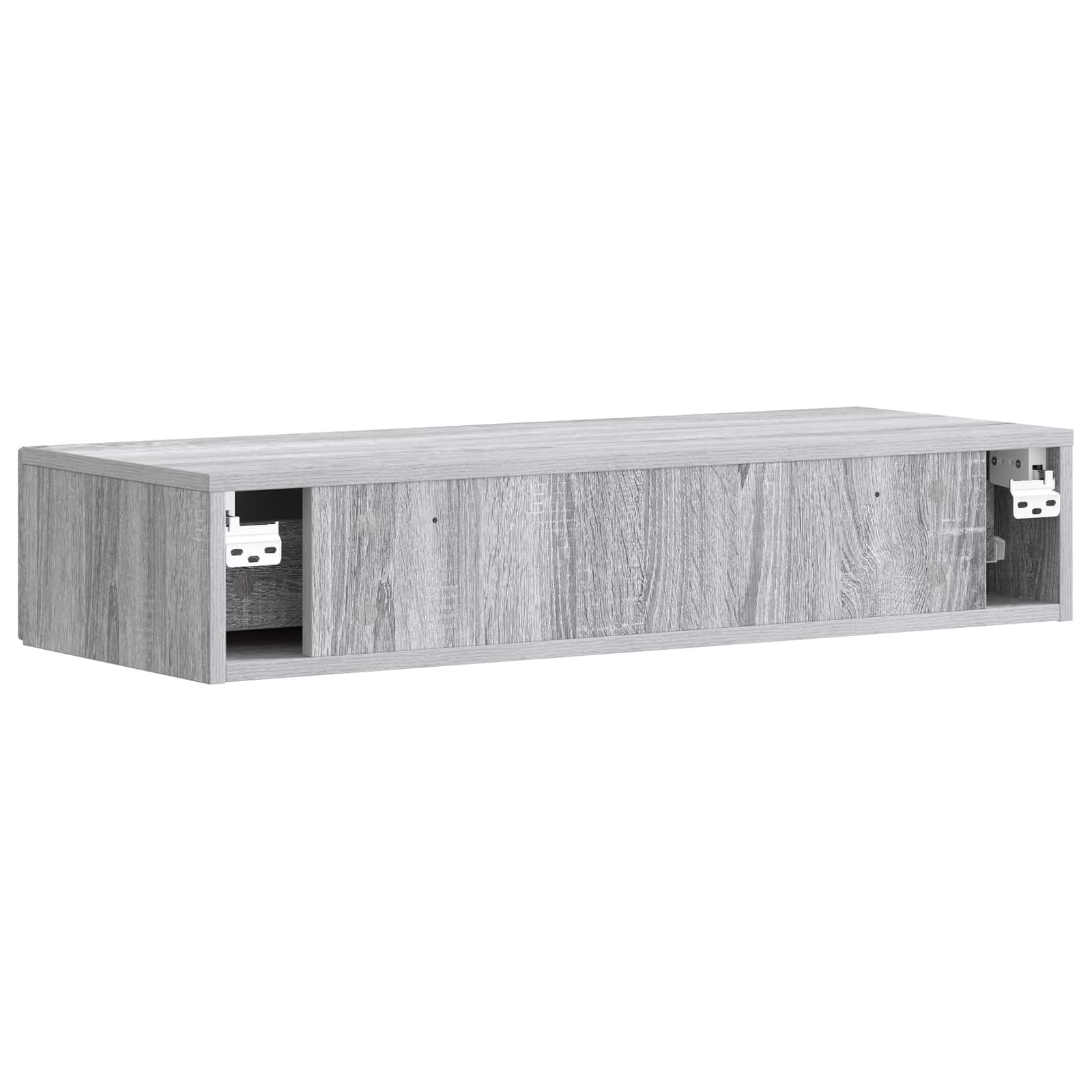 Wandmontierter Beistelltisch Graues Sonoma 87,5 x 34,5 x 17 cm