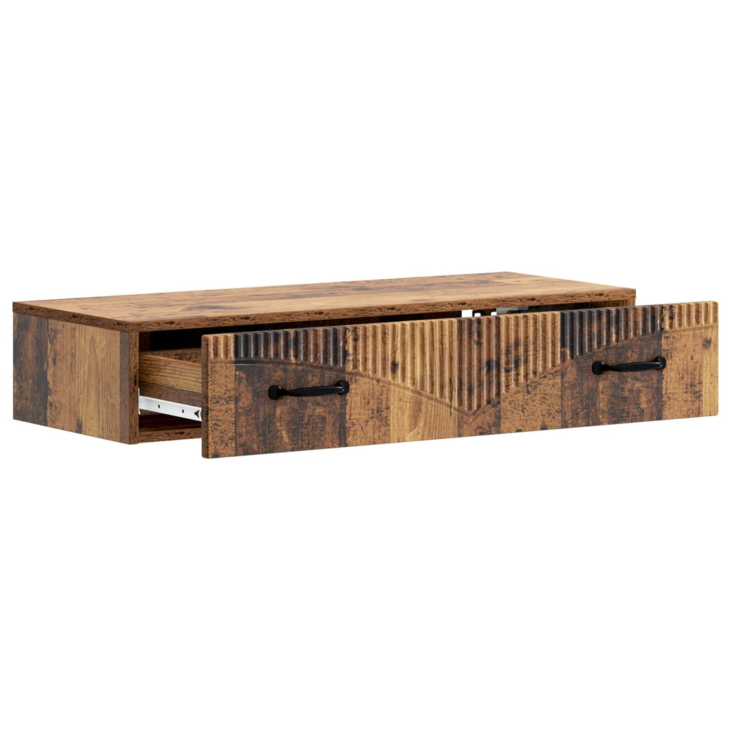 Wandmontierter Beistelltisch Altholz 87,5 x 34,5 x 17 cm