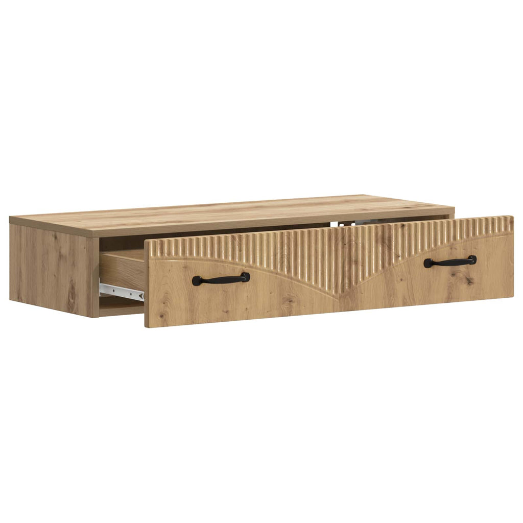 Wandmontierter Beistelltisch Artisan-Eiche 87,5 x 34,5 x 17 cm