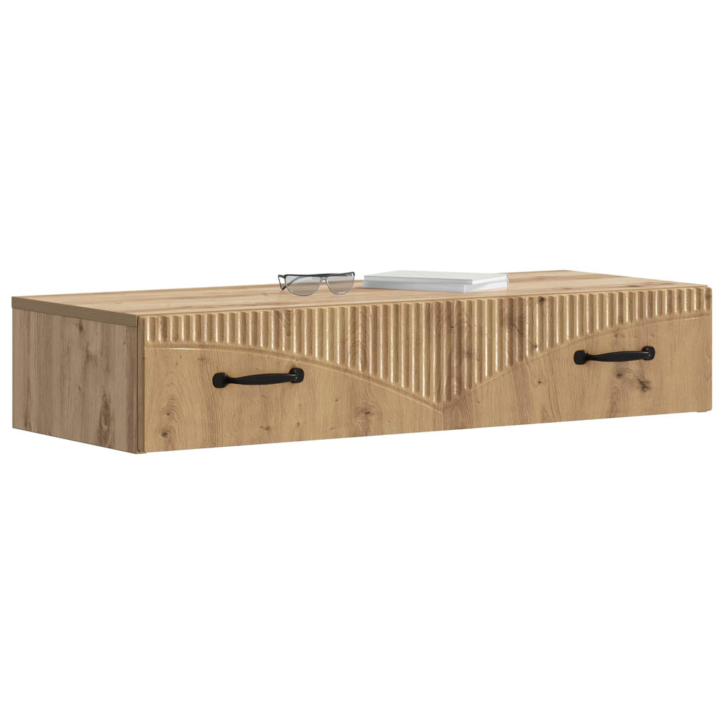 Wandmontierter Beistelltisch Artisan-Eiche 87,5 x 34,5 x 17 cm