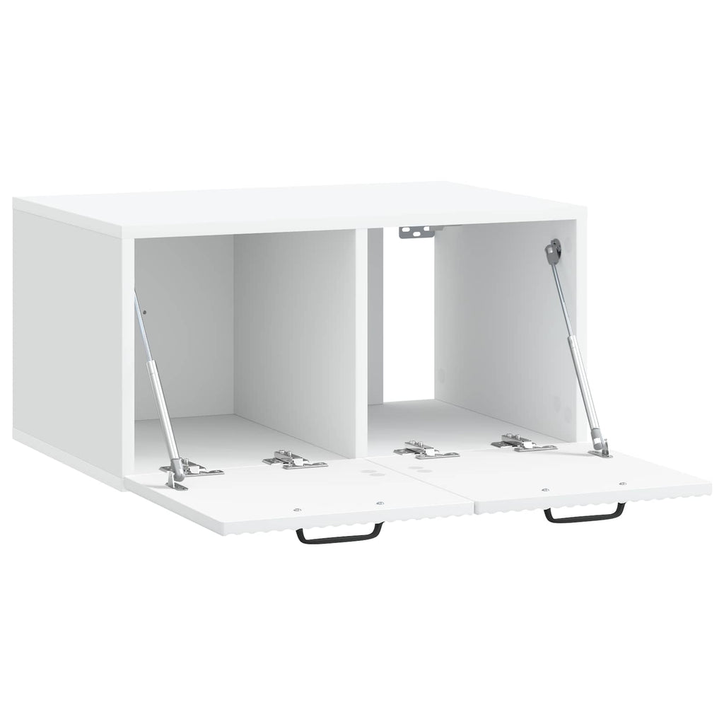 Wandmontierter TV-Schrank Weiß 59,5 x 41 x 30 cm Holzwerkstoff