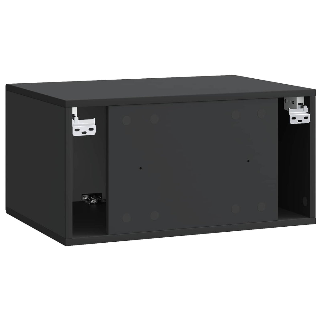 Wandmontierter TV-Schrank Schwarz 59,5 x 41 x 30 cm