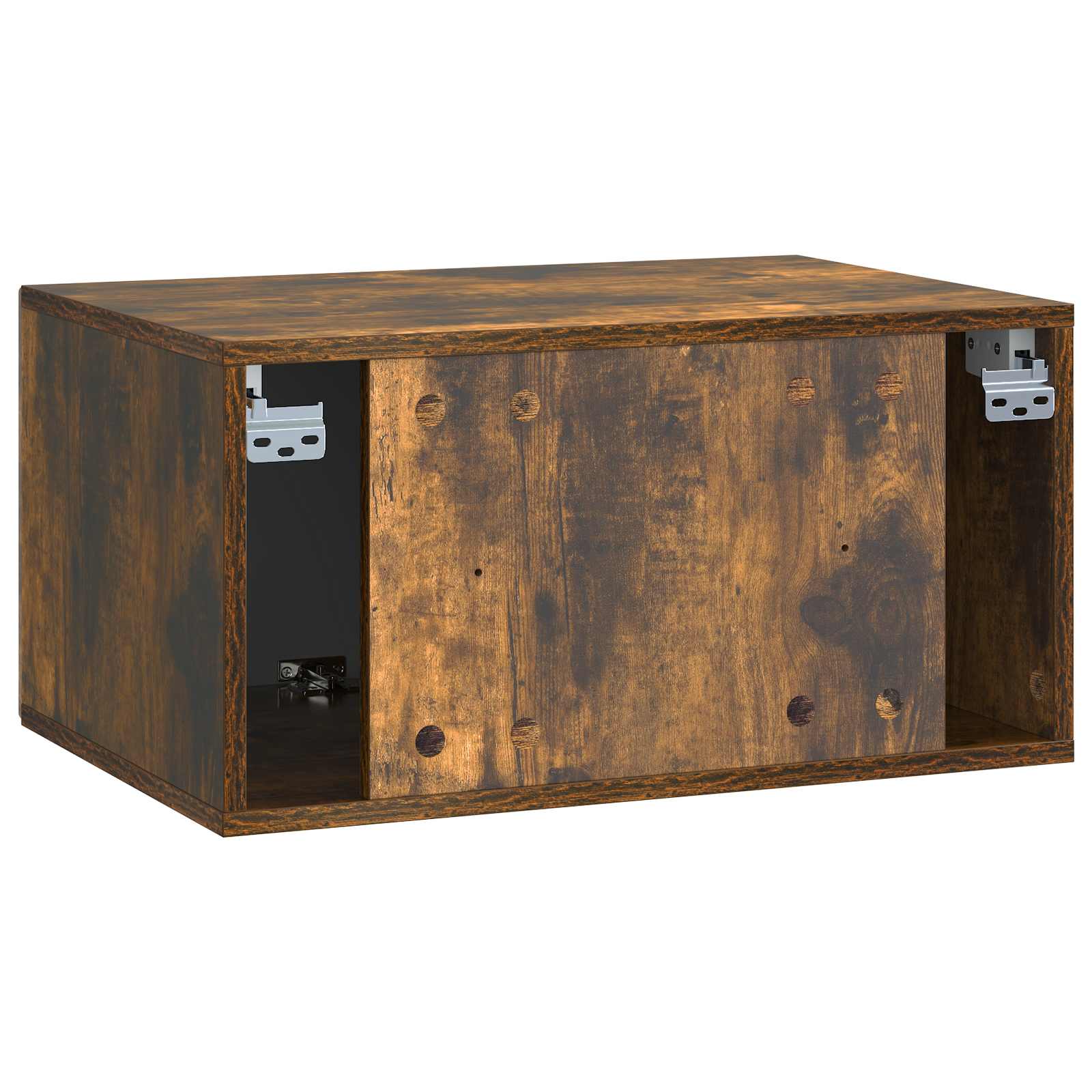Wandmontierter TV-Schrank Geräucherte Eiche 59,5 x 41 x 30 cm