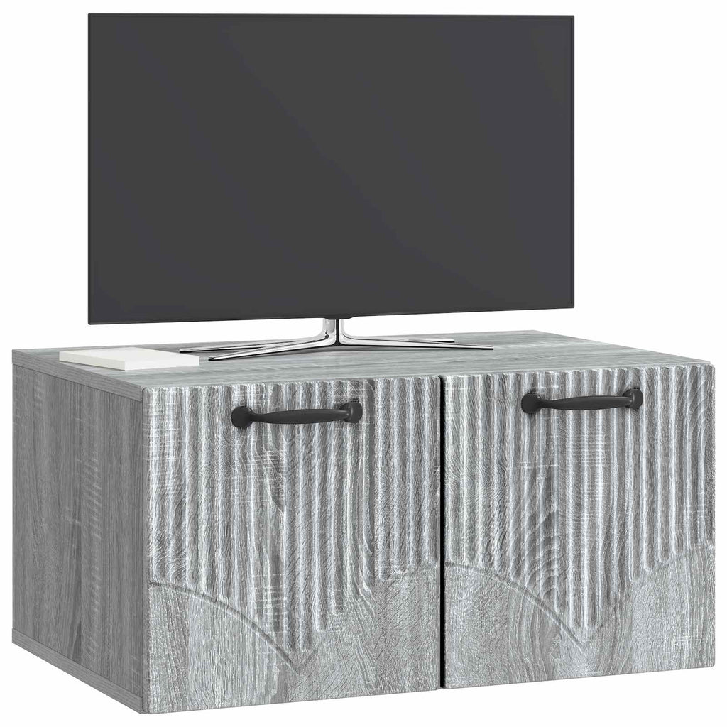 Wandmontierter TV-Schrank Graues Sonoma 59,5 x 41 x 30 cm
