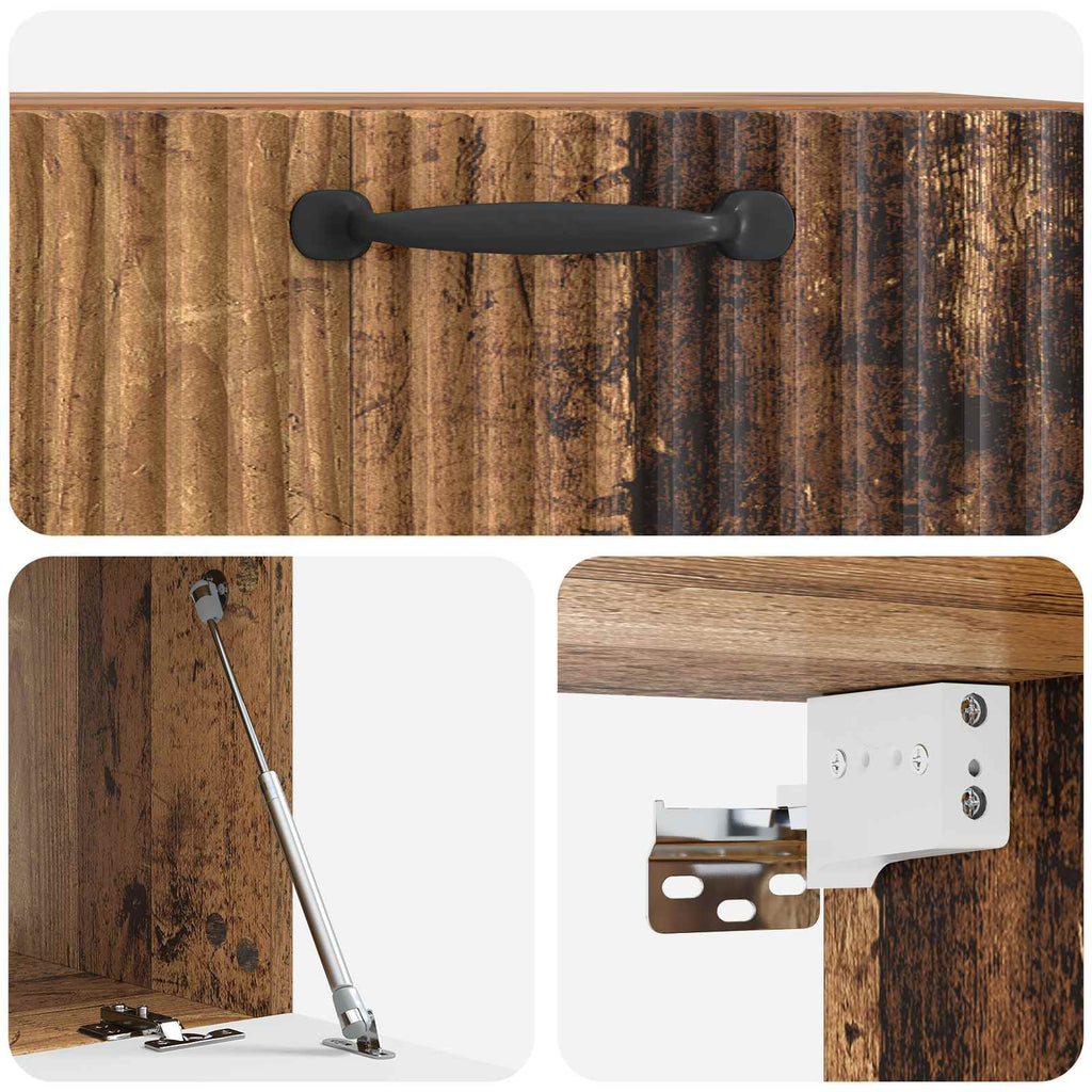 Wandmontierter TV-Schrank Altholz 59,5 x 41 x 30 cm