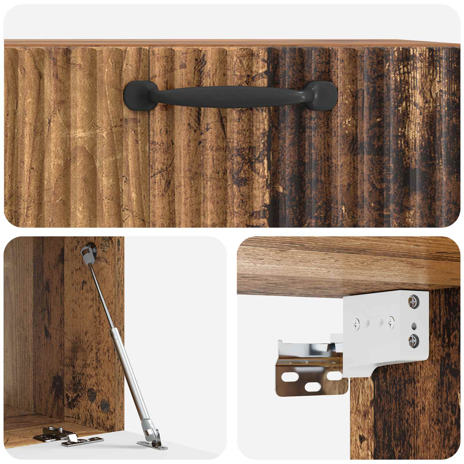 Wandmontierter TV-Schrank Altholz 59,5 x 41 x 30 cm