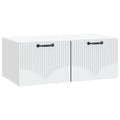 Wandmontierter TV-Schrank Weiß 78,5 x 41 x 30 cm Holzwerkstoff