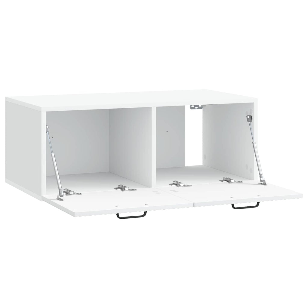 Wandmontierter TV-Schrank Weiß 78,5 x 41 x 30 cm Holzwerkstoff