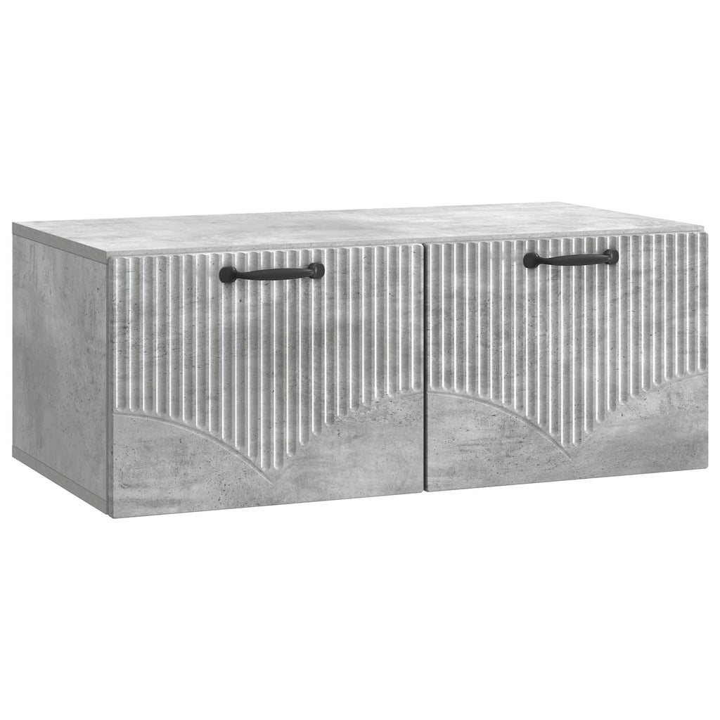 Wandmontierter TV-Schrank Betongrau 78,5 x 41 x 30 cm