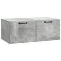 Wandmontierter TV-Schrank Betongrau 78,5 x 41 x 30 cm