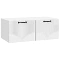 Wandmontierter TV-Schrank Hochglanz Weiß 78,5 x 41 x 30 cm