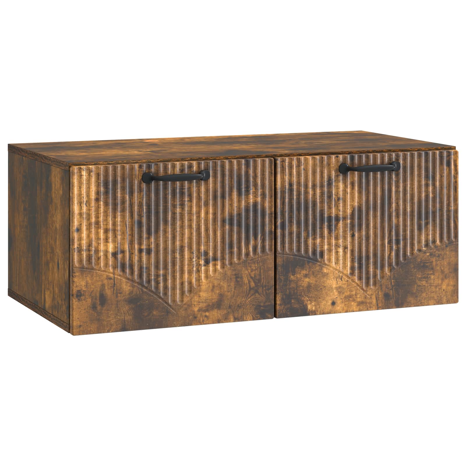 Wandmontierter TV-Schrank Geräucherte Eiche 78,5 x 41 x 30 cm