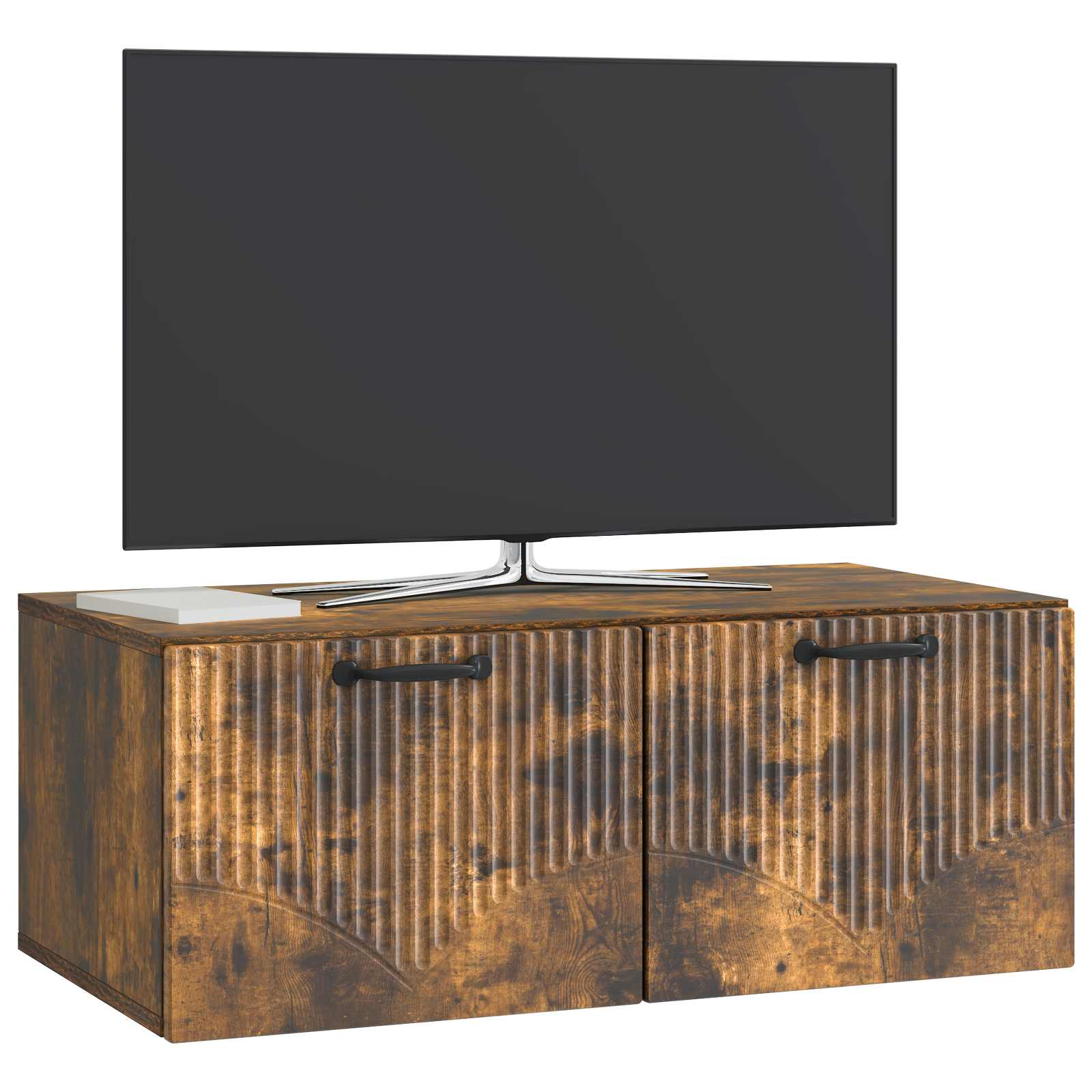 Wandmontierter TV-Schrank Geräucherte Eiche 78,5 x 41 x 30 cm